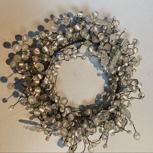 set of glass and wire wreaths